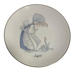 Precious Moments Collector Plate April 1983 Jonathan & David Enesco Japan